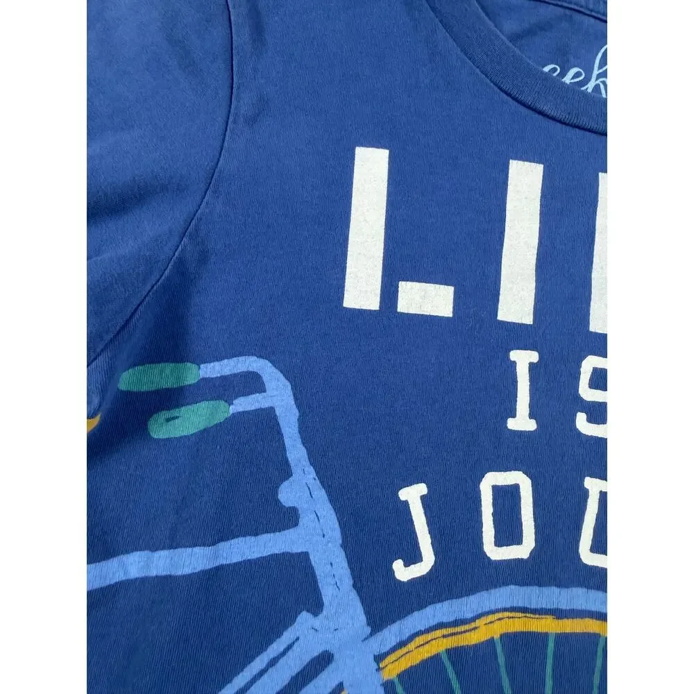 Peek Life Is a Journey Bicycle Graphic T-Shirt Blue Size 6/7